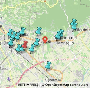 Mappa Via Cal Trevigiana, 31050 Volpago del Montello TV, Italia (2.1495)