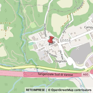 Mappa Via Giuseppe Mazzini,  13, 21046 Lozza, Varese (Lombardia)
