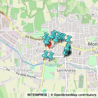 Mappa Via Monte Santo, 31044 Montebelluna TV, Italia (0.286)