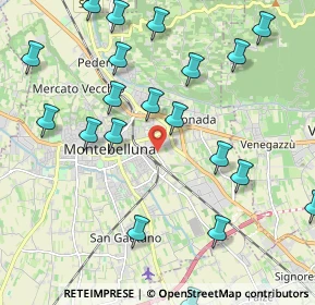 Mappa Via Gazie, 31044 Montebelluna TV, Italia (2.4525)