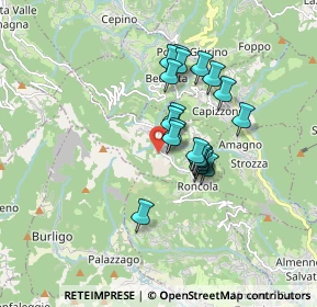 Mappa Via Canale, 24030 Roncola BG, Italia (1.2555)