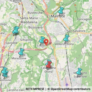 Mappa Via Alessandro Volta, 21040 Lozza VA, Italia (2.95727)