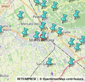 Mappa Piazza Francesco Petrarca, 31044 Montebelluna TV, Italia (2.4515)