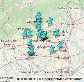 Mappa P.za Negrelli Luigi, 31044 Montebelluna TV, Italia (8.904)