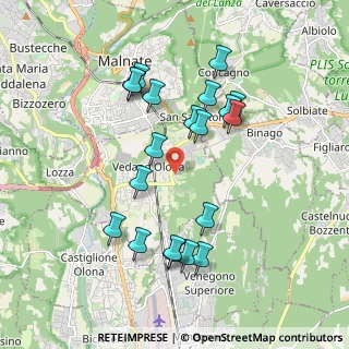 Mappa Via Don Lorenzo Milani, 21040 Vedano Olona VA, Italia (1.8395)