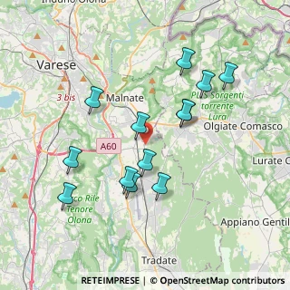 Mappa Via Don Lorenzo Milani, 21040 Vedano Olona VA, Italia (3.57231)