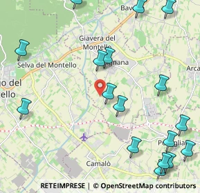 Mappa Via Colombere, 31040 Giavera del Montello TV, Italia (2.83706)