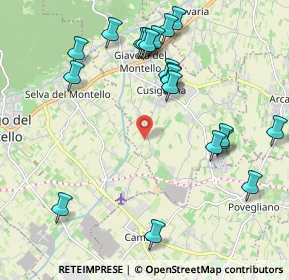 Mappa Via Colombere, 31040 Giavera del Montello TV, Italia (2.278)