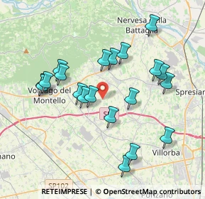 Mappa Via Colombere, 31040 Giavera del Montello TV, Italia (3.691)