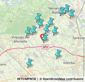 Mappa Via Colombere, 31040 Giavera del Montello TV, Italia (3.53462)