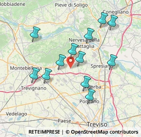 Mappa Via Colombere, 31040 Giavera del Montello TV, Italia (7.0325)