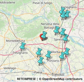 Mappa Via Colombere, 31040 Giavera del Montello TV, Italia (7.55214)