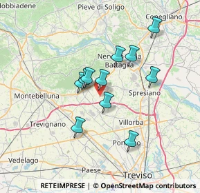 Mappa Via Colombere, 31040 Giavera del Montello TV, Italia (5.53364)