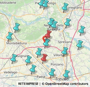 Mappa Via Colombere, 31040 Giavera del Montello TV, Italia (9.3675)