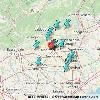 Mappa Via S. Francesco, 31044 Montebelluna TV, Italia (9.53143)