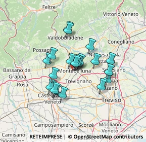 Mappa Via Montegrappa, 31044 Montebelluna TV, Italia (10.1215)