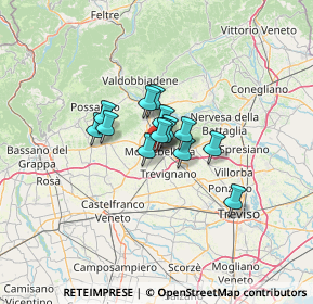 Mappa Via Montegrappa, 31044 Montebelluna TV, Italia (6.925)