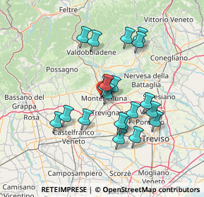 Mappa Via Montegrappa, 31044 Montebelluna TV, Italia (12.4895)