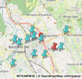 Mappa Vicolo Giuseppe Verdi, 36060 Romano D'ezzelino VI, Italia (1.76923)