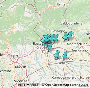 Mappa Vicolo Giuseppe Verdi, 36060 Romano D'ezzelino VI, Italia (7.38727)