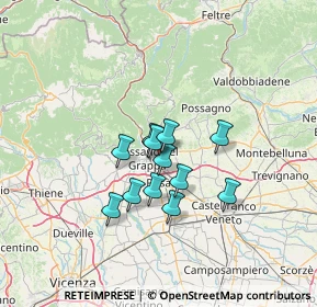 Mappa Vicolo Giuseppe Verdi, 36060 Romano D'ezzelino VI, Italia (9.29333)