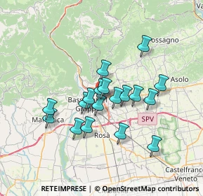 Mappa Vicolo Giuseppe Verdi, 36060 Romano D'ezzelino VI, Italia (5.59778)