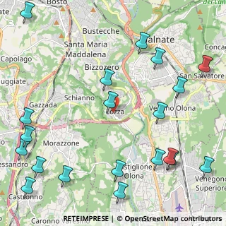 Mappa Via C. Battisti, 21040 Lozza VA, Italia (3.0105)