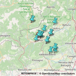 Mappa SP12, 32032 Feltre BL, Italia (9.92563)