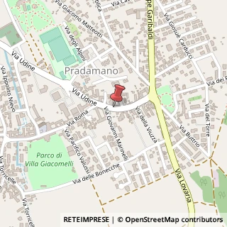 Mappa Via Primo Maggio,  24, 33040 Pradamano, Udine (Friuli-Venezia Giulia)