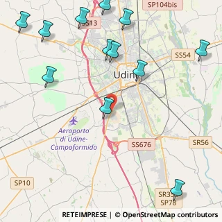 Mappa Via Camillo Giussani, 33100 Udine UD, Italia (6.01308)