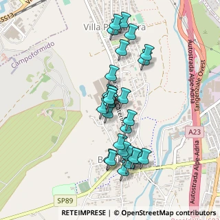 Mappa Via San Martino, 33030 Campoformido UD, Italia (0.4)