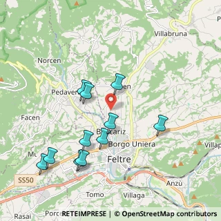 Mappa Via Calzamatta, 32032 Feltre BL, Italia (1.98)