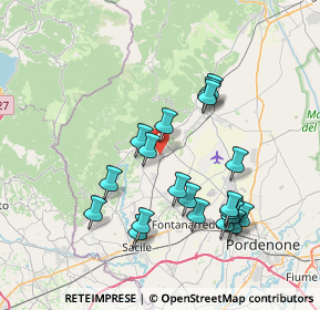 Mappa Via Rojal, 33070 Budoia PN, Italia (7.2595)