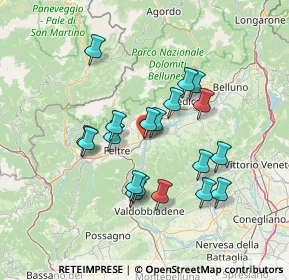 Mappa Via Ponach, 32030 Cesiomaggiore BL, Italia (12.39421)