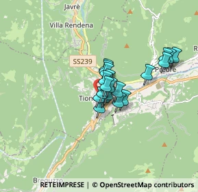 Mappa Via Cavour, 38079 Tione di Trento TN, Italia (1.033)