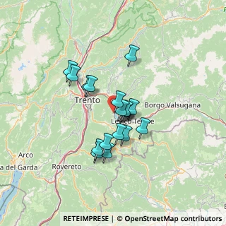 Mappa Fraz. Valcanover, 38057 Calceranica al Lago TN, Italia (9.86)