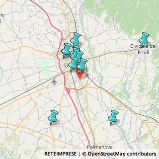 Mappa Via Mestre, 33100 Udine UD, Italia (6.16667)