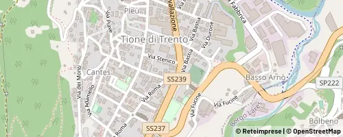 Mappa Tione di Trento