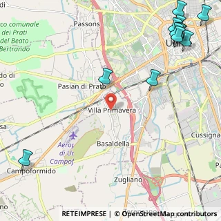 Mappa Strada dei Lecci, 33030 Campoformido UD, Italia (3.3775)