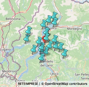 Mappa Via Denti, 23822 Bellano LC, Italia (9.383)