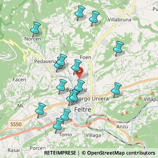 Mappa Via Cristoforo Colombo, 32032 Feltre BL, Italia (2.04733)
