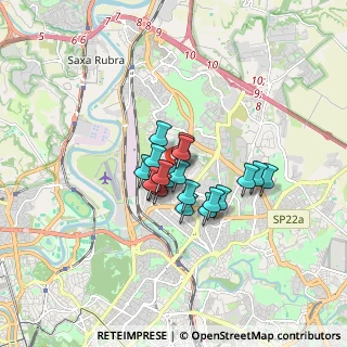 Mappa Via Eugenio Chiesa, 00139 Roma RM, Italia (1.0875)