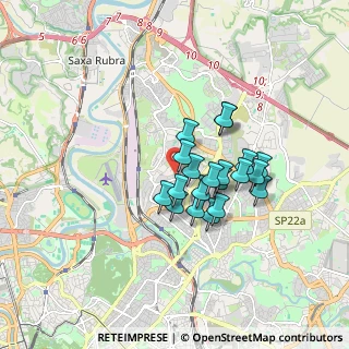 Mappa Via Eugenio Chiesa, 00139 Roma RM, Italia (1.3385)