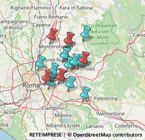 Mappa Via Tiburtina Km 21, 00011 Guidonia Montecelio RM, Italia (9.2405)