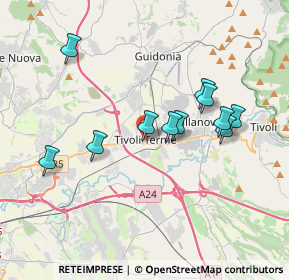 Mappa Via Giacomo Leopardi, 00011 Tivoli RM, Italia (3.55091)