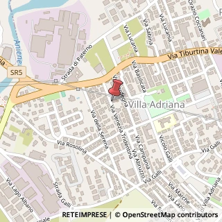Mappa Via Venezia Tridentina, 3, 00010 Tivoli, Roma (Lazio)