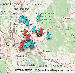 Mappa 00010 Tivoli RM, Italia (12.81778)