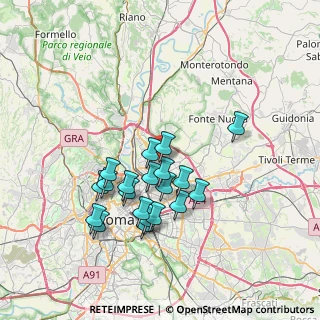 Mappa Zona, 00137 Roma RM, Italia (6.8455)