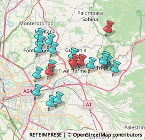 Mappa Via Dante Alighieri, 00011 Tivoli RM, Italia (7.0085)