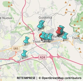 Mappa Via Dante Alighieri, 00011 Tivoli RM, Italia (2.84077)
